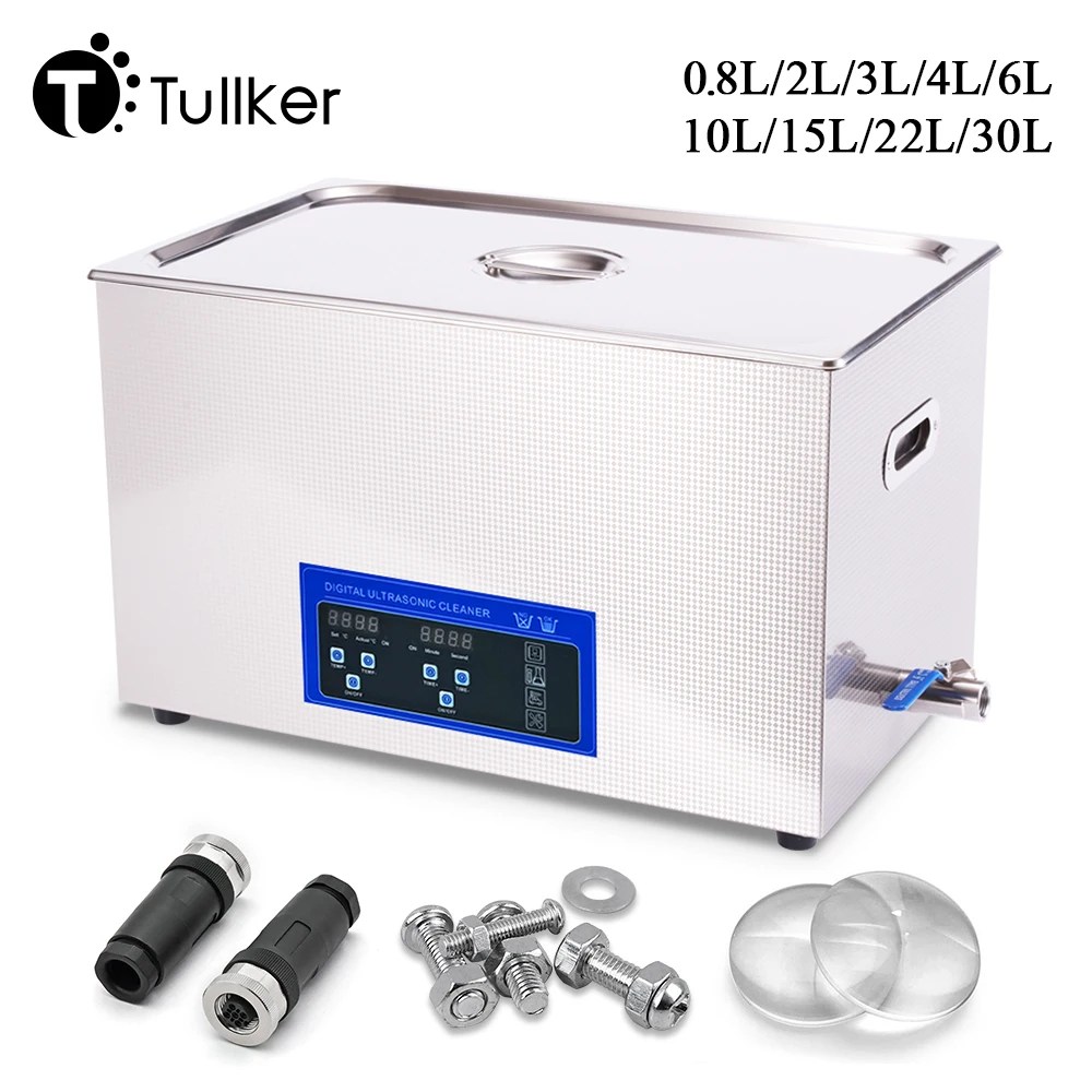0.8L 2L 3L 6L 10 30L 38L Tullker ultrasonik temizleyici banyo PCB motor parçaları DPF kalıp yağ pas kaldırmak ultrason temizleyici yağ alma