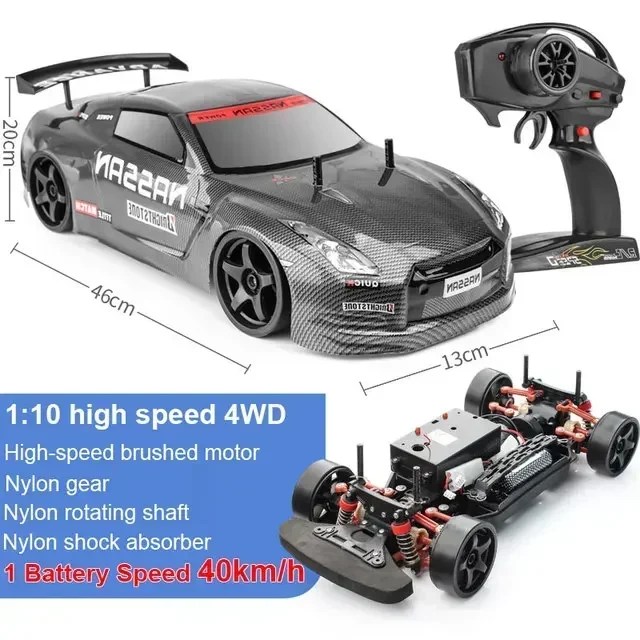 1:10 70 km/s yüksek hızlı sürüklenme uzaktan kumanda araba 2.4g 4wd Rc Off-road araç çift hızlı Rc araba çocuk noel hediyesi