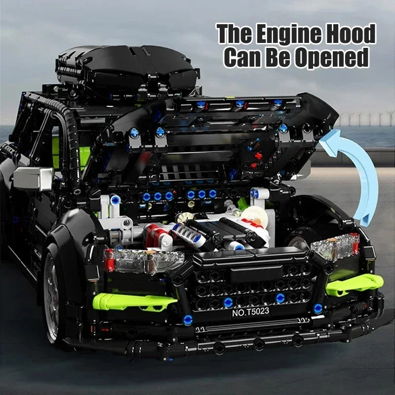 1:10 MOC Station vagon teknik spor araba RS6 modeli yapı taşı tuğla eğitim uzaktan kumanda oyuncaklar doğum günleri hediyeler