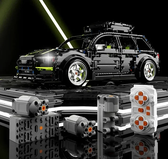 1:10 MOC Station vagon teknik spor araba RS6 modeli yapı taşı tuğla eğitim uzaktan kumanda oyuncaklar doğum günleri hediyeler