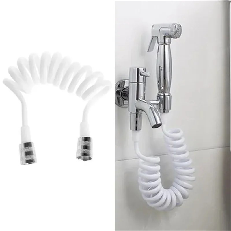 1.5/2M ABS telefon hattı tarzı bahar esnek duş hortumu su sıhhi tesisat tuvalet bide püskürtme tabancası boru bağlamak