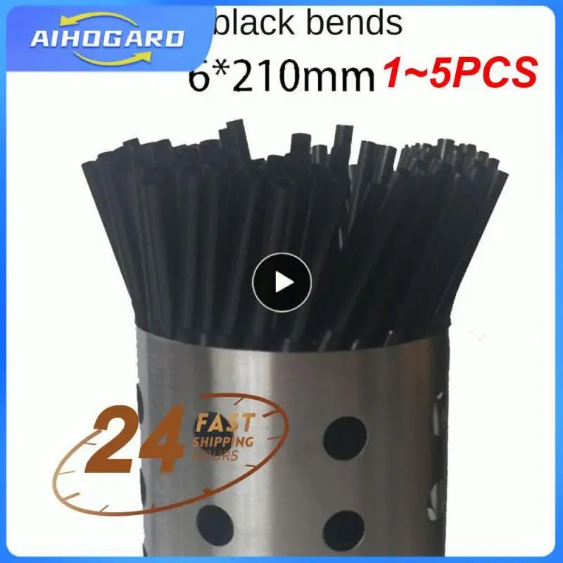 1 ~ 5 adet 3/4/5mm siyah Fiber Rattan Sticks uçucu yağ Reed difüzör ev koku hava spreyi için aromatik Sticks