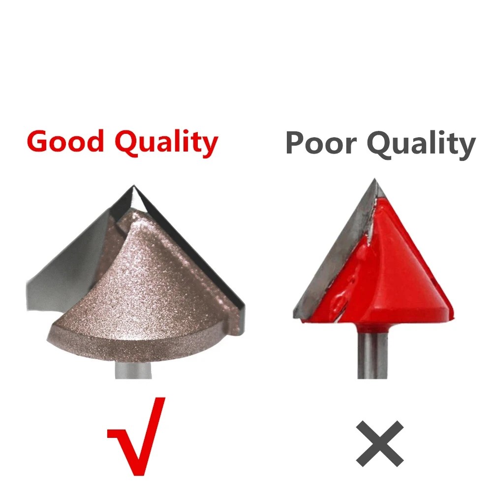1 adet 6mm V Bit,60 90 120 150 derece CNC karbür end mill,tungsten çelik ağaç İşleme freze kesicisi, 3D ahşap MDF yönlendirici bit - Görsel 5
