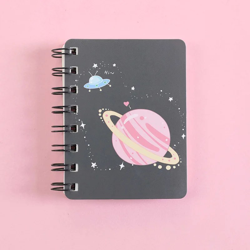 1 adet A7 rüya gezegen sevimli Mini taşınabilir bobin not defteri günlüğü kitap egzersiz kitabı Escolar Papelaria okul ofis kaynağı - Görsel 6