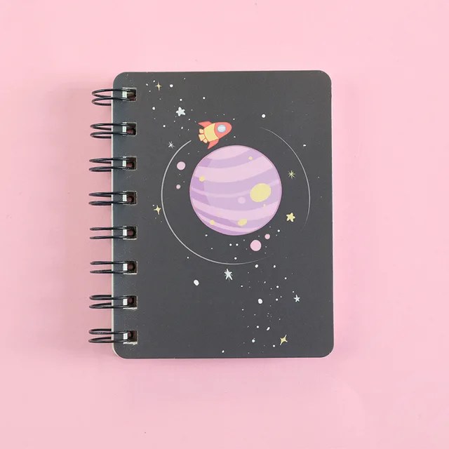 1 adet A7 rüya gezegen sevimli Mini taşınabilir bobin not defteri günlüğü kitap egzersiz kitabı Escolar Papelaria okul ofis kaynağı - Görsel 9