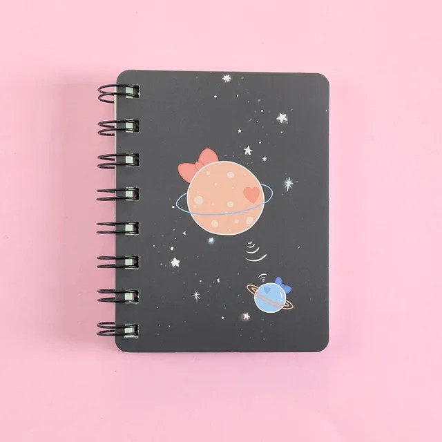1 adet A7 rüya gezegen sevimli Mini taşınabilir bobin not defteri günlüğü kitap egzersiz kitabı Escolar Papelaria okul ofis kaynağı - Görsel 10
