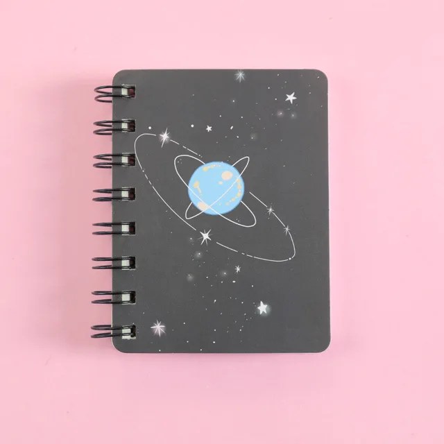 1 adet A7 rüya gezegen sevimli Mini taşınabilir bobin not defteri günlüğü kitap egzersiz kitabı Escolar Papelaria okul ofis kaynağı - Görsel 7