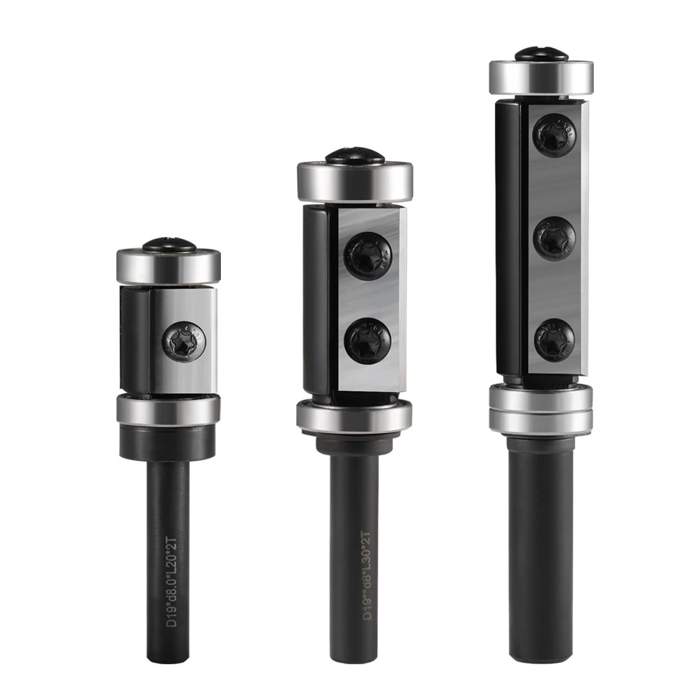 1 adet freze kesicisi 8/12/12.7mm Shank ahşap planya Bit kırpma yönlendirici Bit karbür Insert için ağaç İşleme kırpma planya araçları