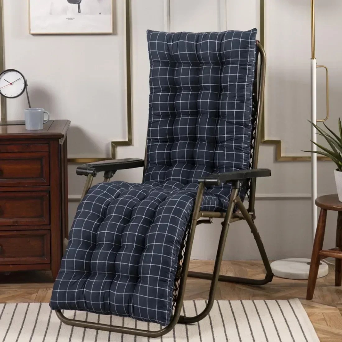 1 adet kalın uzun baskı koltuk minderi Rattan sandalye kanepe yastığı bahçe sandalye minderi Tatami Mat Recliner yastık 방석