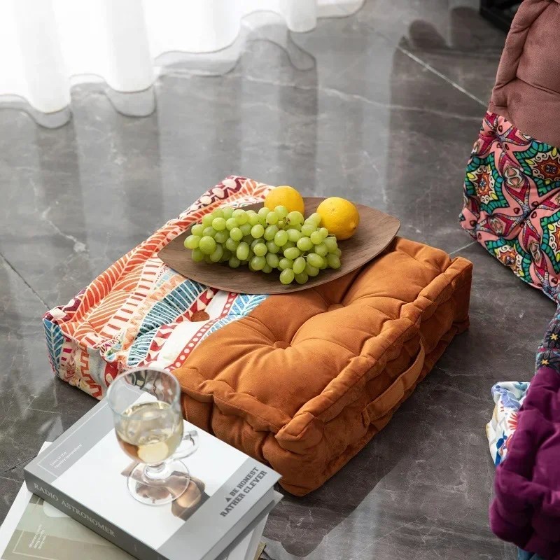 1 adet kalınlaşmış yastık fart yastık zemin sedanter kare yer minderi toptan yatak odası oturma odası tembel futon yastık - Görsel 2