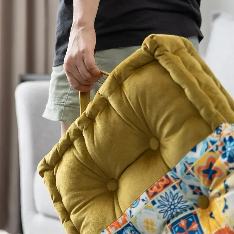 1 adet kalınlaşmış yastık fart yastık zemin sedanter kare yer minderi toptan yatak odası oturma odası tembel futon yastık - Görsel 4