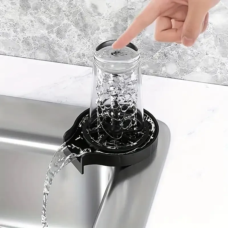 1 adet plastik otomatik bardak yıkama mutfak lavabo bira süt çay bardak için yüksek basınçlı cam temizleyici