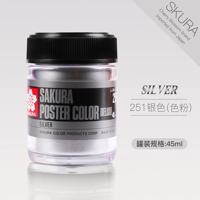 1 şişe Sakura Poster renk 30ml/45ml zamk giderme Pigment guaj boya sanatçı boyama malzemeleri çok renkli isteğe bağlı