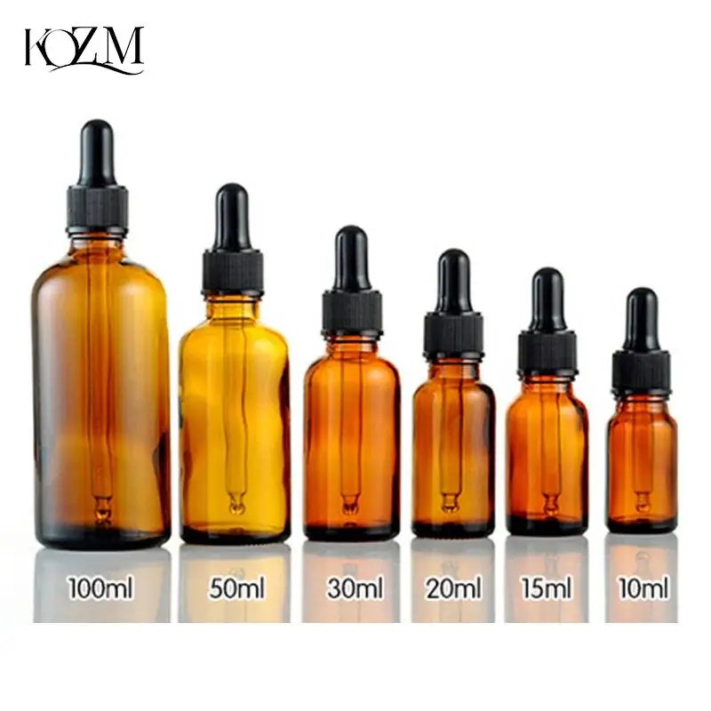 10/15/30/50/100ml Amber cam sıvı reaktif pipet şişe göz damlası saklamak için kimya laboratuvar kimyasalları parfüm