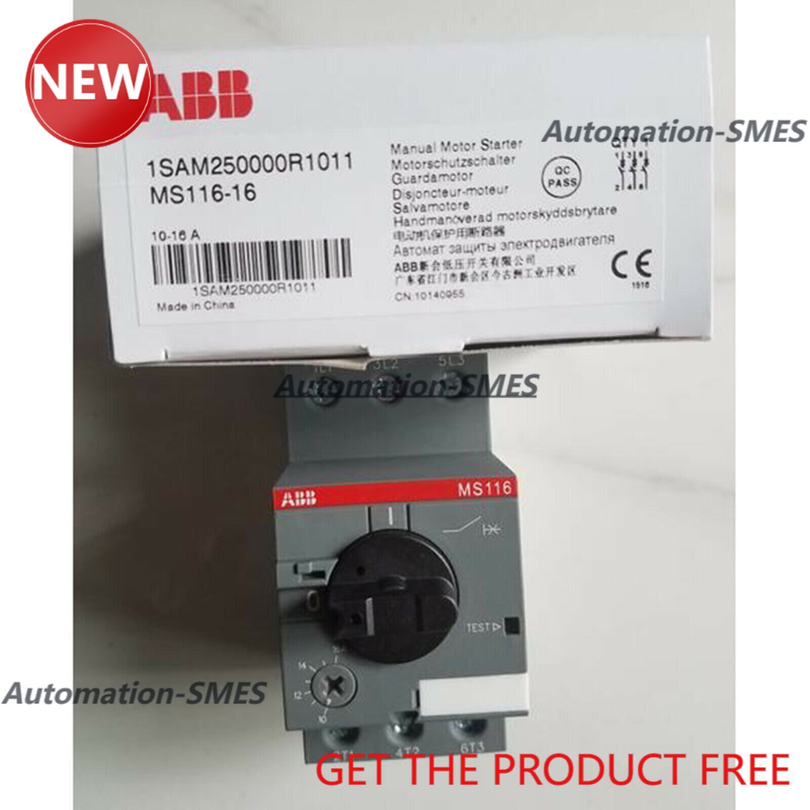 1PC Brand New ABB MS116-16 10-16A Manual Engine Starter SPOT STOCK