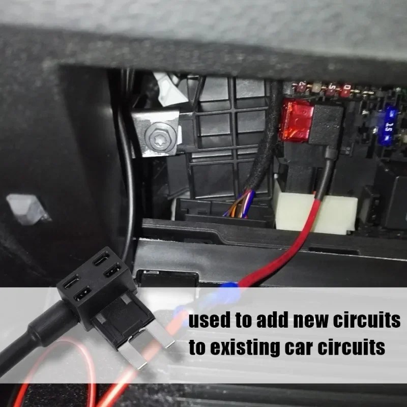 10/5 adet 12V MINI küçük orta boy araba sigorta tutucu Add-a-circuit dokunun adaptörü mikro Mini standart ATM Blade sigorta arabalar için Vans - Görsel 3