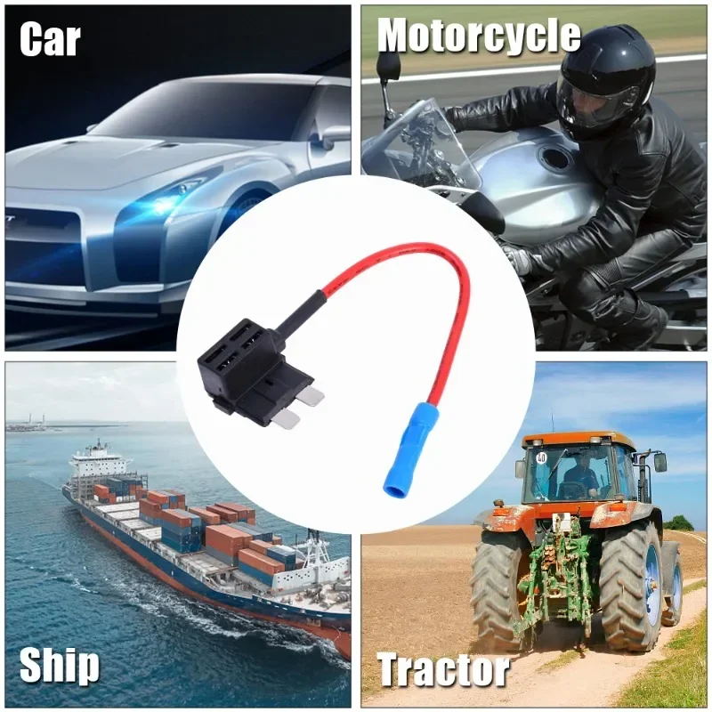 10/5 adet 12V MINI küçük orta boy araba sigorta tutucu Add-a-circuit dokunun adaptörü mikro Mini standart ATM Blade sigorta arabalar için Vans