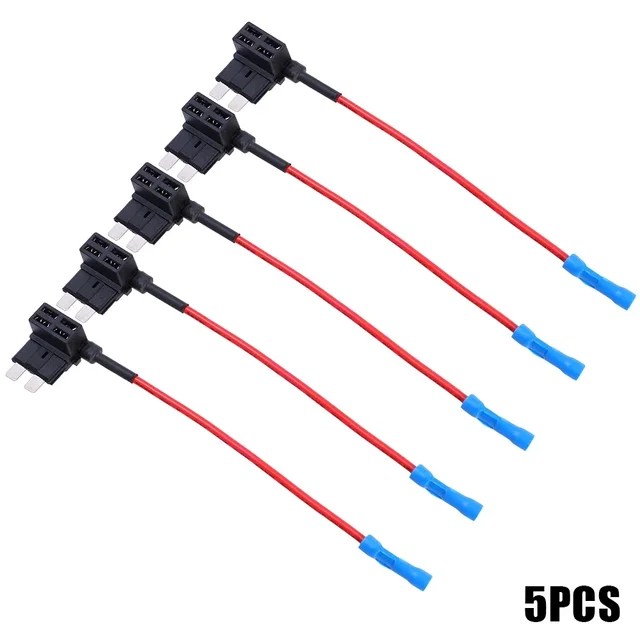 10/5 adet 12V MINI küçük orta boy araba sigorta tutucu Add-a-circuit dokunun adaptörü mikro Mini standart ATM Blade sigorta arabalar için Vans - Görsel 12