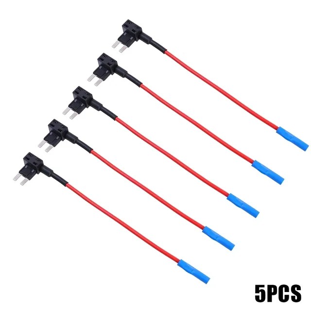 10/5 adet 12V MINI küçük orta boy araba sigorta tutucu Add-a-circuit dokunun adaptörü mikro Mini standart ATM Blade sigorta arabalar için Vans - Görsel 13