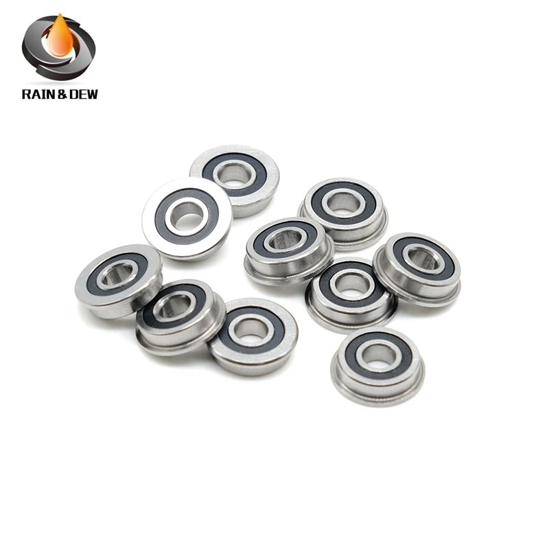 10 adet F695 Bearing rulman 5*13*4mm ABEC-7 flanşlı minyatür F695 RS rulmanlar F695RS için VORON