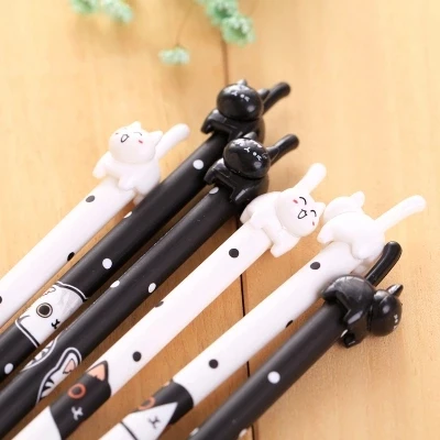 10 adet Güzel kedi Jel Kalem Tüm iğne Öğrenciler kırtasiye 17.2 cm uzunluğunda ücretsiz kargo