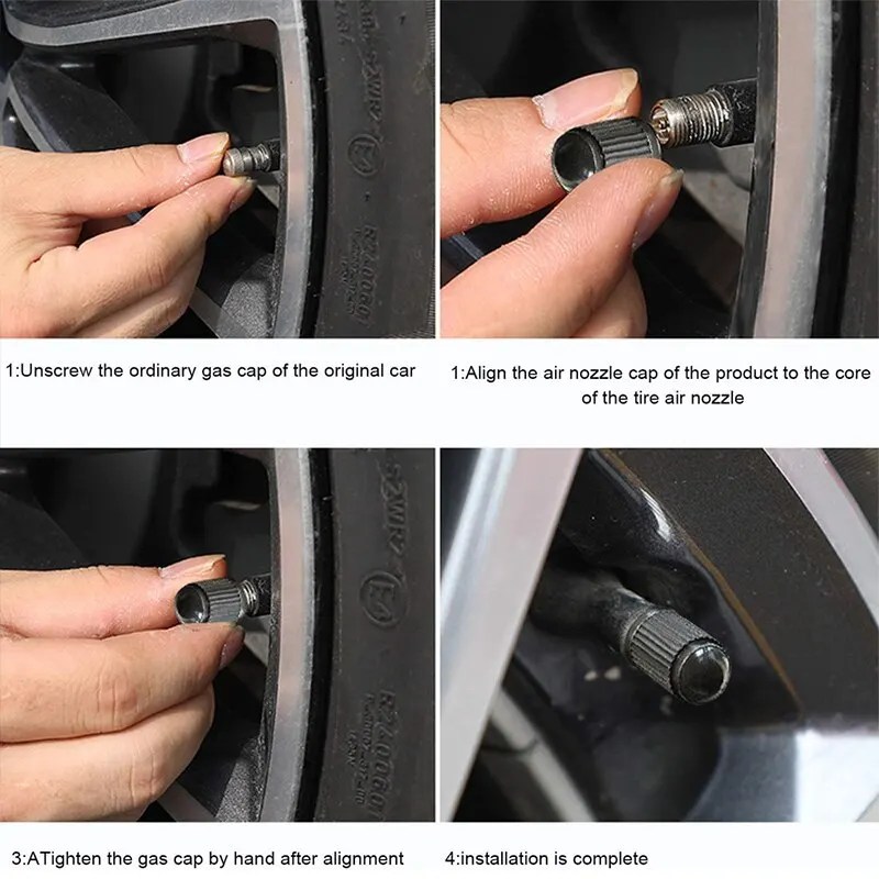 10 adet araba lastik vana kapaklar lastik jant kök kapakları toz geçirmez dekoratif motosiklet bisiklet evrensel kapaklar - Görsel 4