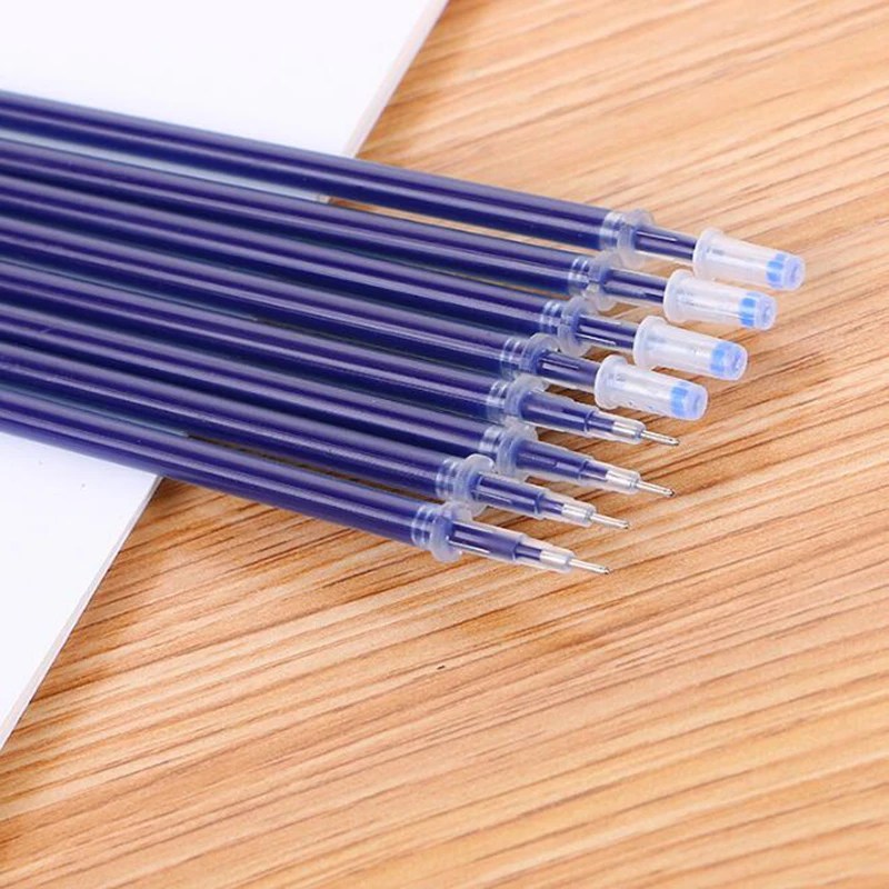 10 adet/toplu öğrenci sınav yedek jel dolum yedek kaliteli siyah dolu mavi kırmızı 0.5mm (iğne/mermi tipi) - Görsel 5