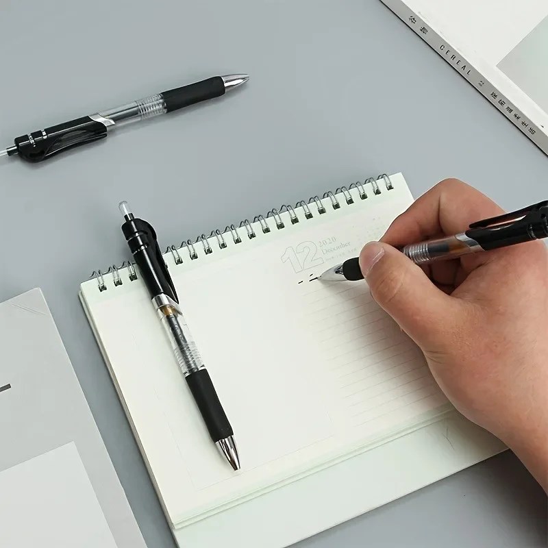 10 adet yüksek kapasiteli jel kalemler kırtasiye Kawaii yazma kalem siyah/kırmızı/mavi mürekkep 0.5mm mavi tükenmez kalem ofis okul malzemeleri - Görsel 6