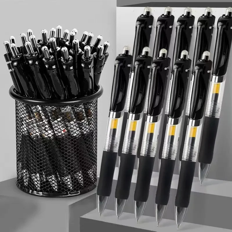 10 adet yüksek kapasiteli jel kalemler kırtasiye Kawaii yazma kalem siyah/kırmızı/mavi mürekkep 0.5mm mavi tükenmez kalem ofis okul malzemeleri