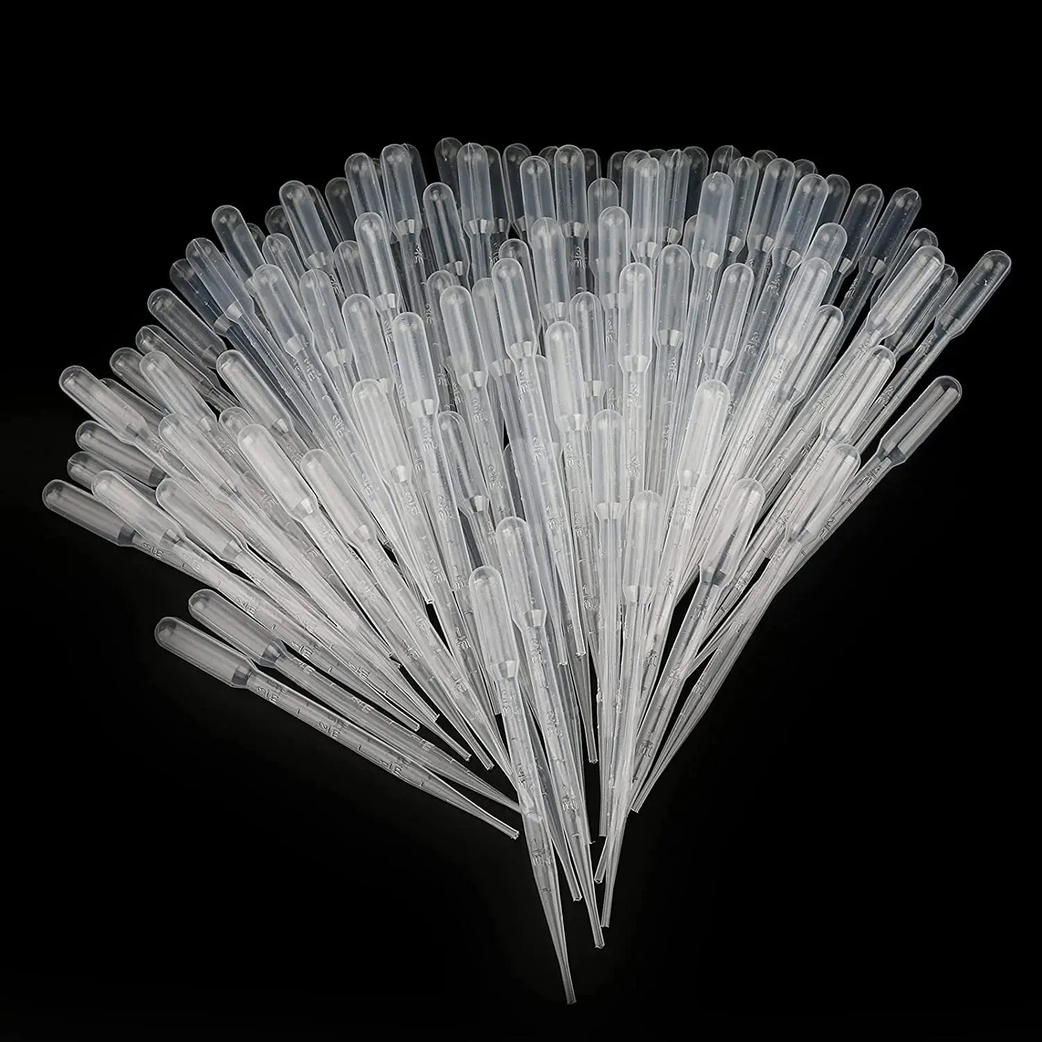 100 adet 3/5ML pratik şeffaf pipetler tek kullanımlık güvenli plastik göz damlalığı transferi mezun pipetler eğitim malzemeleri