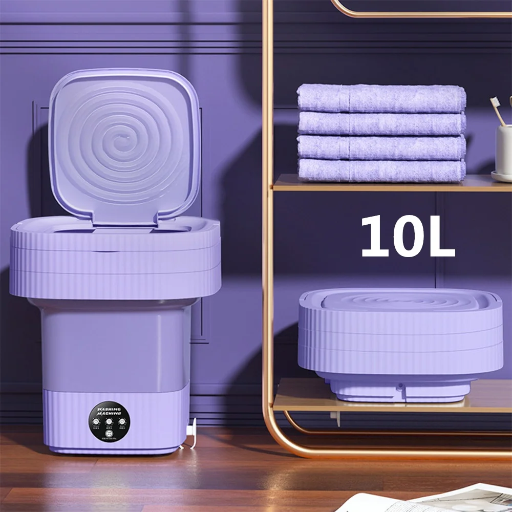 10L Mini katlanır taşınabilir çamaşır makineleri santrifüj kurutma makinesi ile giysi turist seyahat ev çorap sutyen küçük iç çamaşırı yıkama