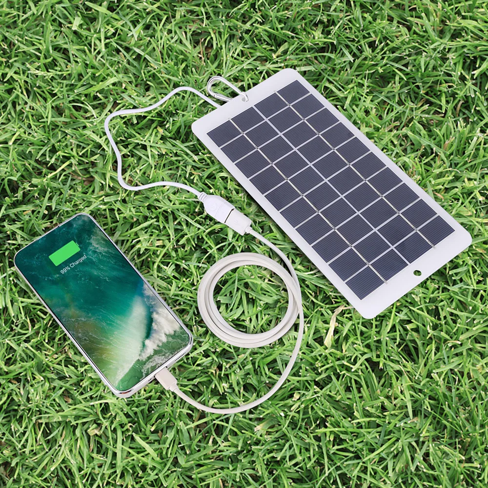 10W 5V USB GÜNEŞ PANELI şarj 900MA taşınabilir GÜNEŞ PANELI USB çıkışı cep telefonu için açık acil Mini güç sistemi