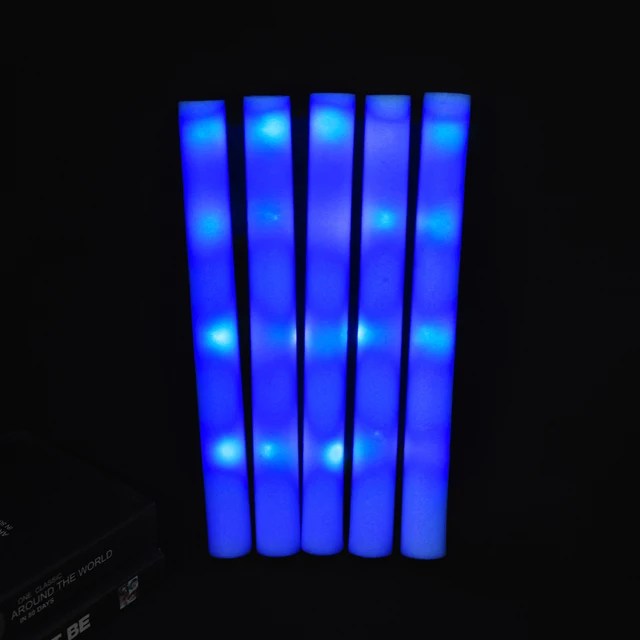 12/15/30/60 adet toplu renkli LED parlayan çubuklar RGB LED Glow köpük sopa Cheer tüp koyu ışık doğum günü düğün parti malzemeleri - Görsel 29