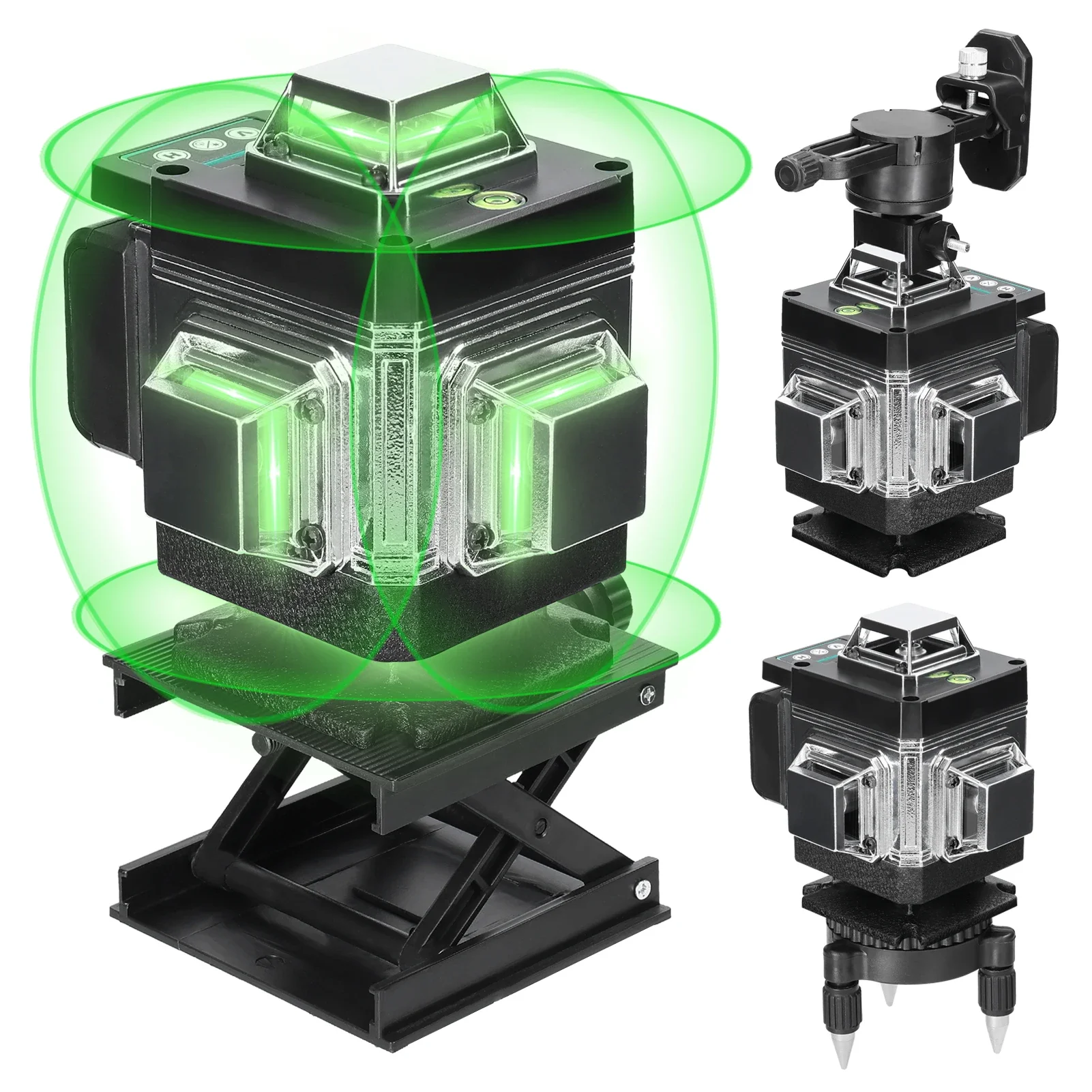 12/16 satır lazer seviyesi 3 ° kendinden tesviye makinesi şarj edilebilir pil tesviye aracı zemin duvar Sticker ile 1.2m Tripod standı - Görsel 2