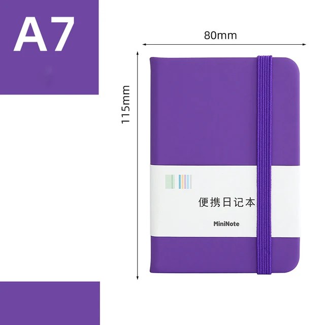 12 stil A7 Mini dizüstü taşınabilir cep not defteri Memo günlüğü planlayıcısı gündem organizatör Sketchbook ofis okul Stationery100Sheet - Görsel 13