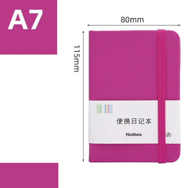 12 stil A7 Mini dizüstü taşınabilir cep not defteri Memo günlüğü planlayıcısı gündem organizatör Sketchbook ofis okul Stationery100Sheet - Görsel 16