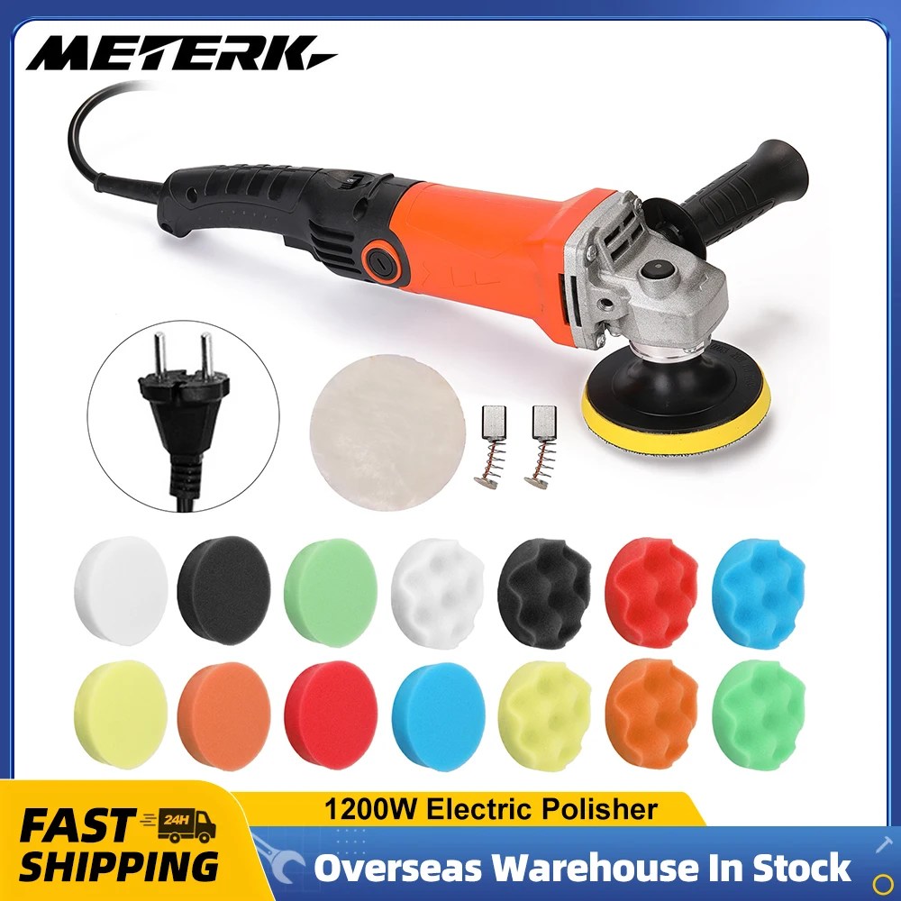 1200W 220V ayarlanabilir hız araba elektrikli parlatıcı ağda makinesi otomobil mobilya parlatma aracı 6 dişli hız ayarlanabilir