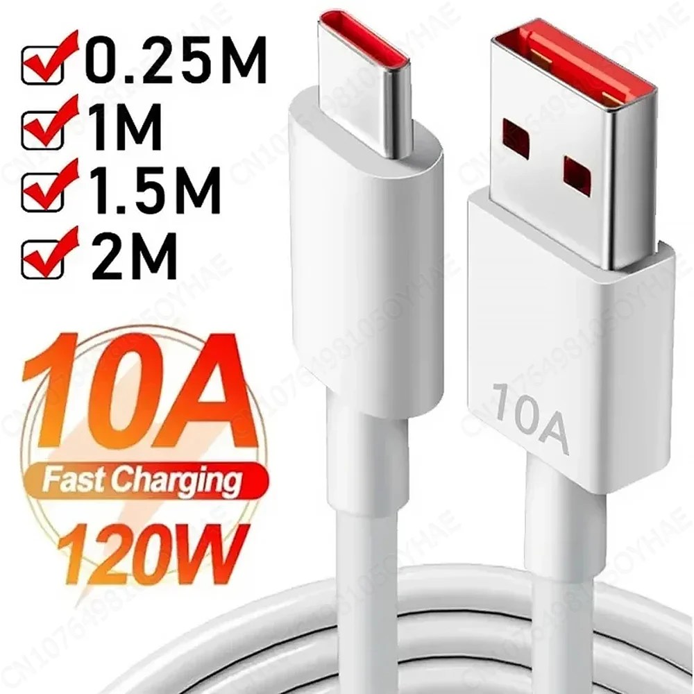 120W 10A USB tip C USB kablosu süper hızlı şarj hattı için Xiaomi Samsung Huawei onur hızlı şarj 1M/2M USB C kabloları veri kablosu