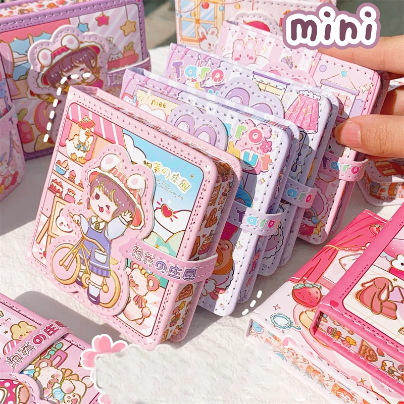 128 yaprak karikatür dizüstü Kawaii Mini not defteri taşınabilir dergisi planlayıcısı günlüğü gündem Shedule organizatör kore kırtasiye ofis