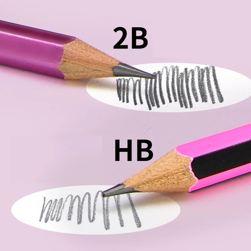 12Pcs /Lot Ordinary Pencil Wooden Lead Pencils 2B/HB Pencil With Eraser Children Gift Drawing Pencil School Writing Stationery - Görsel 3