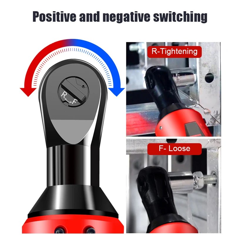 12V/18V akülü elektrik anahtarı 45NM 3/8 ''dik açı cırcır anahtarı açı matkap tornavida kaldırma vida somunu araba tamir aracı - Görsel 2