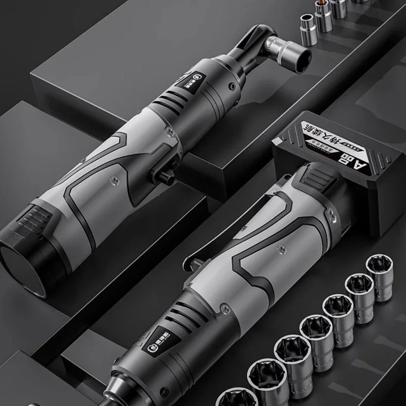 12V 25V akülü elektrik anahtarı 3/8 inç büyük tork sağ açı cırcır anahtarı darbe matkap sökme somun araba tamir aracı