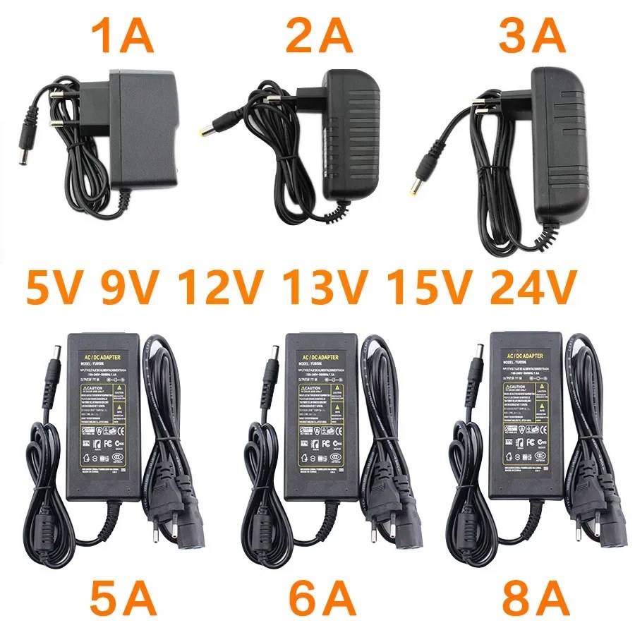 12V DC güç kaynağı 12V 5V 6V 8V 9V 10V 13V 14V 15V 24V 1A 2A 3A 5A 6A 8A trafo AC 220V 12V AC güç adaptör LED sürücü