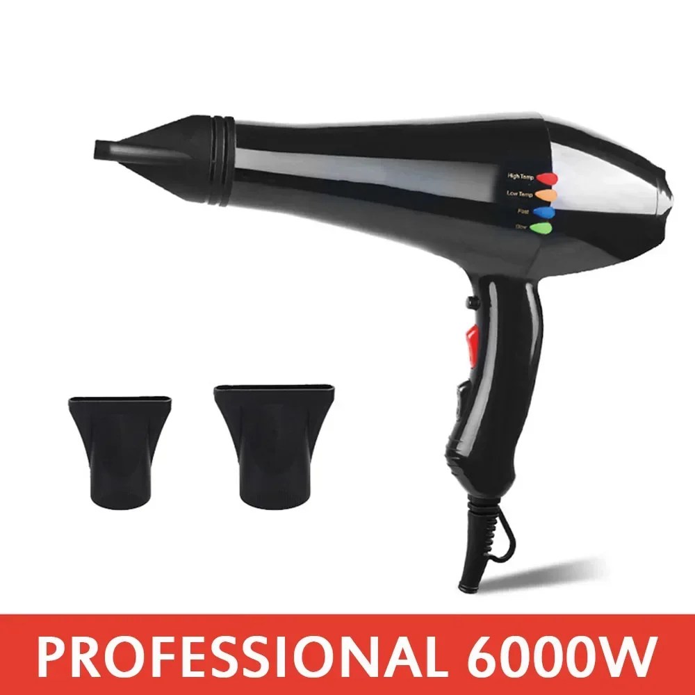 17000RPM güçlü profesyonel saç kurutma makinesi Blowdryer yüksek hızlı güçlü rüzgar 6 dişliler düşük gürültü hafif Blower ile 2 memeleri
