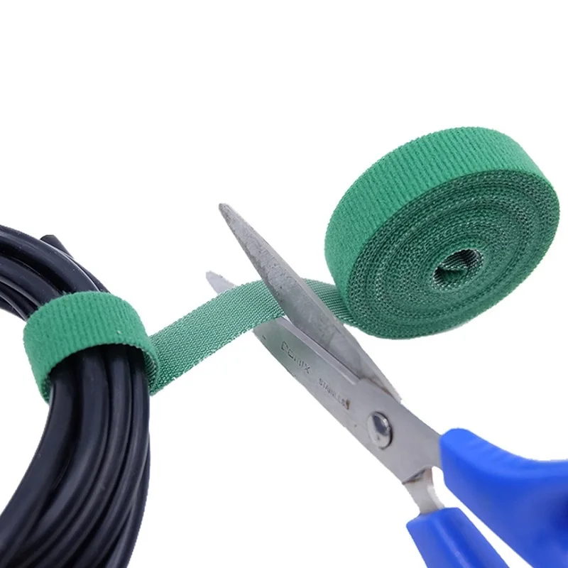 2/10M kablo bağları kullanımlık döngü paket kendinden yapışkanlı raptiye DIY aksesuarları naylon kayış organizatör klip tel tutucu yönetimi