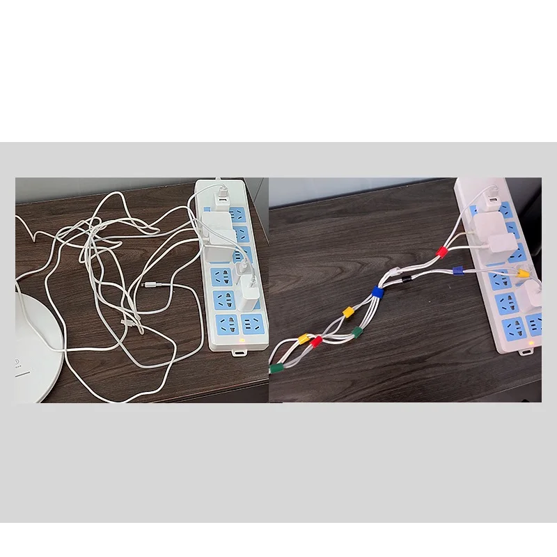 2/10M kablo bağları kullanımlık döngü paket kendinden yapışkanlı raptiye DIY aksesuarları naylon kayış organizatör klip tel tutucu yönetimi