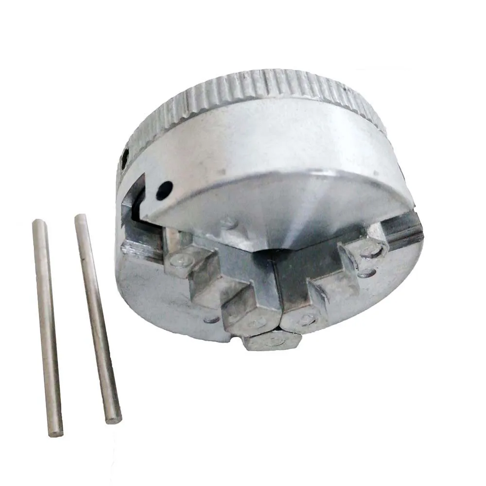 2 "45mm üç 3 çene Chuck 1.8 ~ 56mm /12 ~ 65mm Z011 sıkma Mini torna için iki kilit çubuklar M12x1mm dişli geri