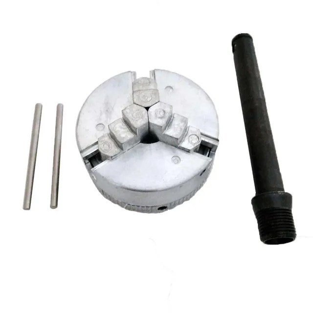 2 "45mm üç 3 çene Chuck 1.8 ~ 56mm /12 ~ 65mm Z011 sıkma Mini torna için iki kilit çubuklar M12x1mm dişli geri - Görsel 7