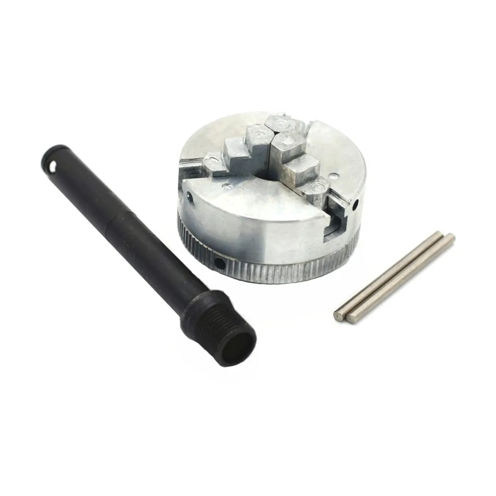 2 "45mm üç 3 çene Chuck 1.8 ~ 56mm /12 ~ 65mm Z011 sıkma Mini torna için iki kilit çubuklar M12x1mm dişli geri