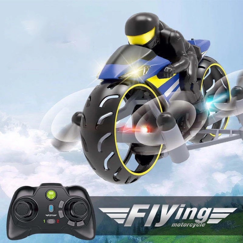 2-In-1 Land/hava modu uçan yüksek hızlı motosiklet bir anahtar anahtarı dublör 2.4G RC Drone akıllı Quadcopter çocuk oyuncağı hediye